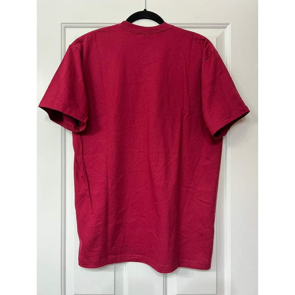 Supreme Blank T-Shirt Mens Medium Red Short Sleeve Crewneck Made in USA‎ Cotton - Picture 3 of 6